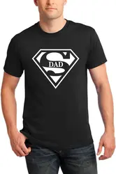 T-Shirt, Super DAD Superman Design Funny T-Shirt for Men Round Neck Shirts