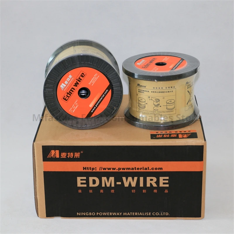 EDM Brass Wire 0.20/0.25/0.30mm Tension Strength From 900N to 1000N Copper Wire 5KGS for Low Speed CNC EDM Wire Cutting Machine