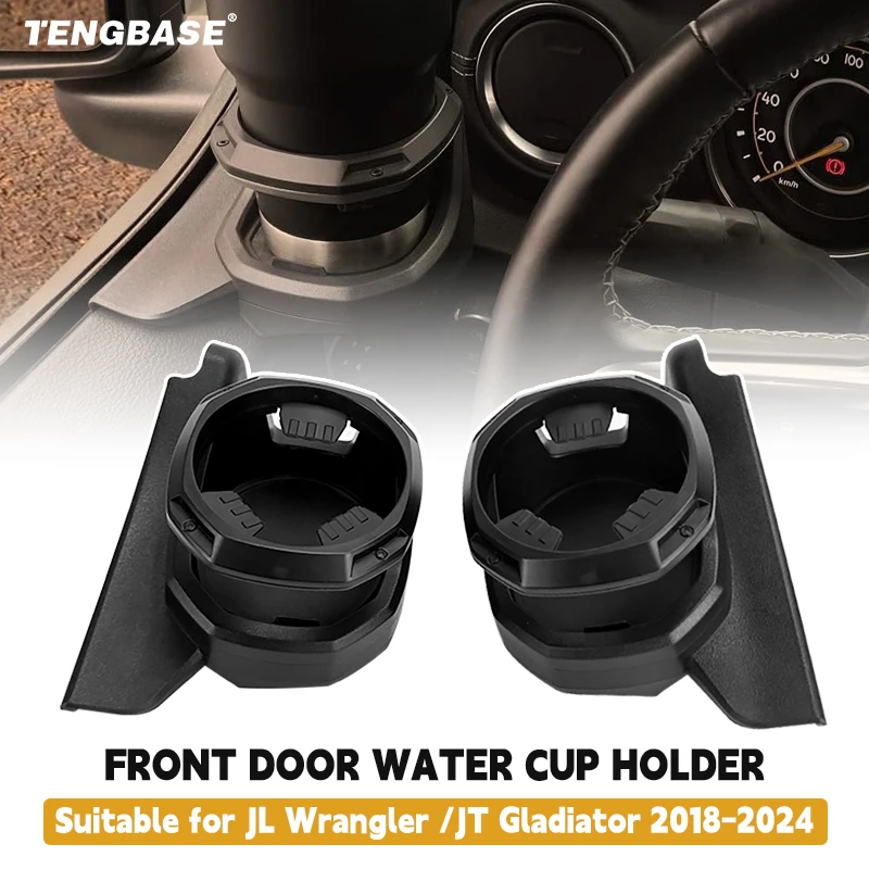 

Cup Holder For Jeep Wrangler (JL) / Gladiator (JT) Left-Side 2018-2024 (Cup Holder Left) Wrangler Accessories Door Cup Holder