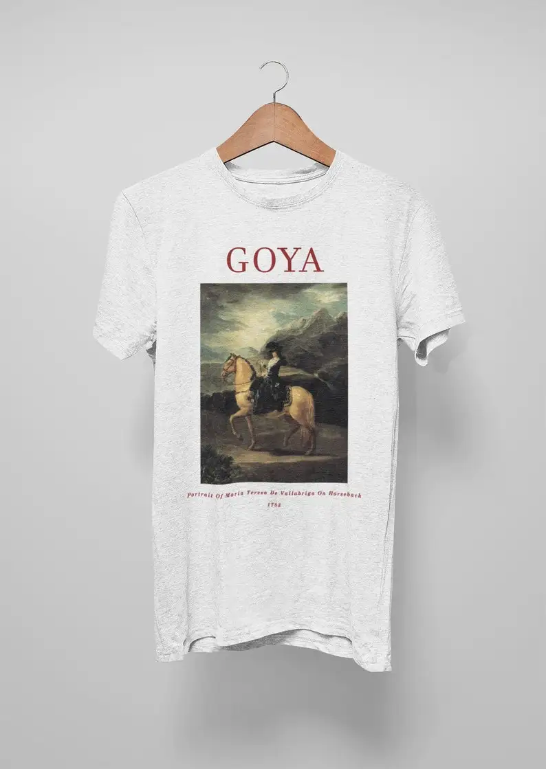 Portrait of Maria Teresa de Vallabriga on horseback Goya T   Premium Quality  Baroque  Strozzi  Caravaggio  Carracci  Renishirt