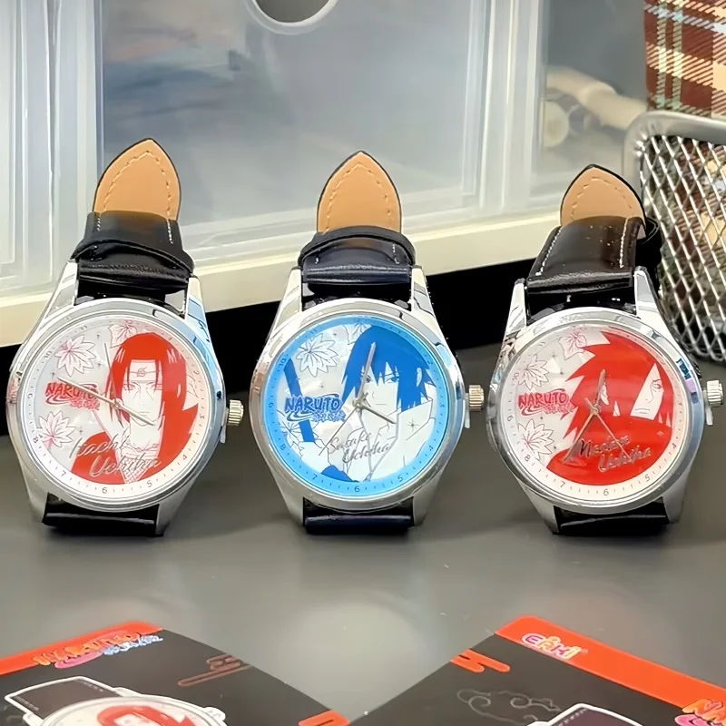 Nuevo caliente en Stock EAKI Naruto Shippuden caja ciega mercancía de Anime Sasuke Uchiha Itachi reloj de pulsera regalo