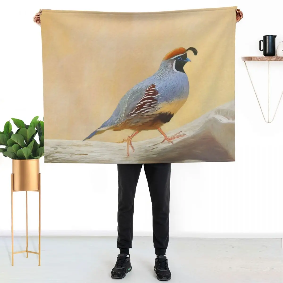 Gambrel's Quail Throw Blanket Warm Cozy Throw Blanket for Living Room Couch