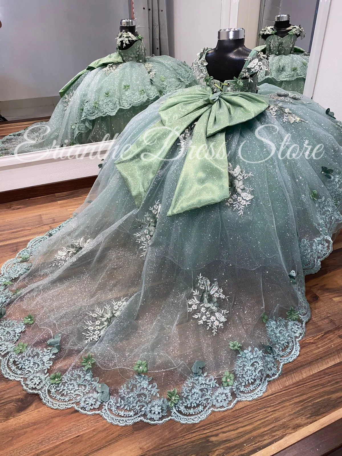 Flower Girl Dress For Wedding Tulle Puffy Applique With Bow Elegant Red Kids Birthday Party First Communion Ball Gowns Custom image 5