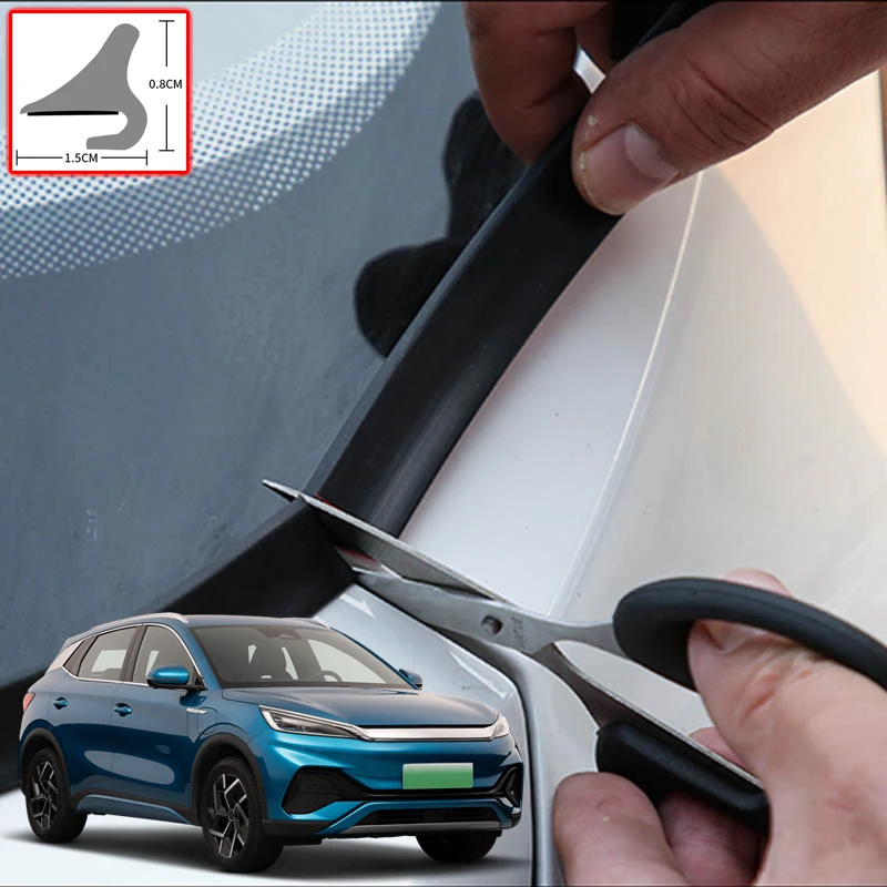 

For BYD ATTO 3 2022 2023 Car Rubber Seal Strip Windshied Spoiler Filler Protect Edge Weatherstrip Strips Sticker Car Accessories