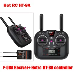 1 pz RC Hotrc HT-8A telecomando 2.4G 8CH trasmettitore con ricevitore box F-08A per RC Aircraft Car Ship Tank