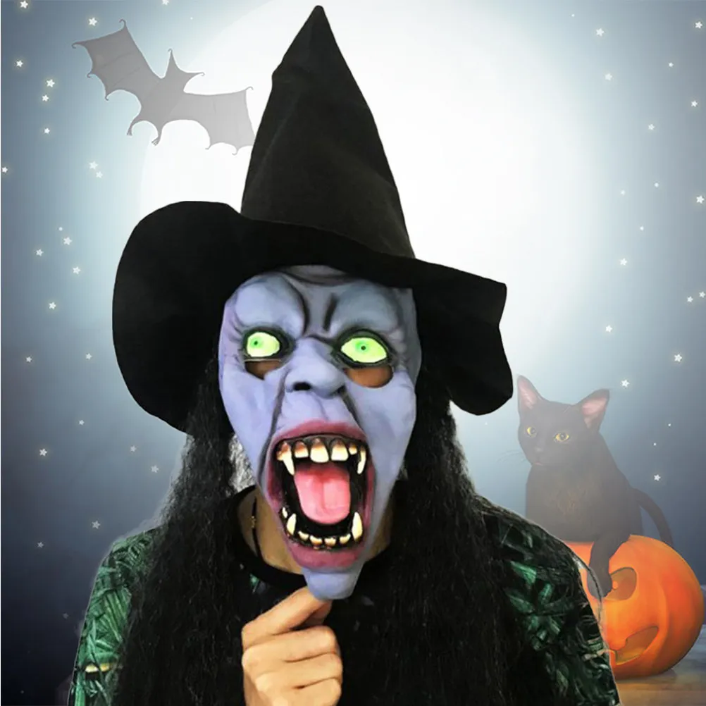 リアルなハロウィン魔女マスク軽量通気性ホラーパーティーコスプレ衣装小道具装飾ハロウィン装飾