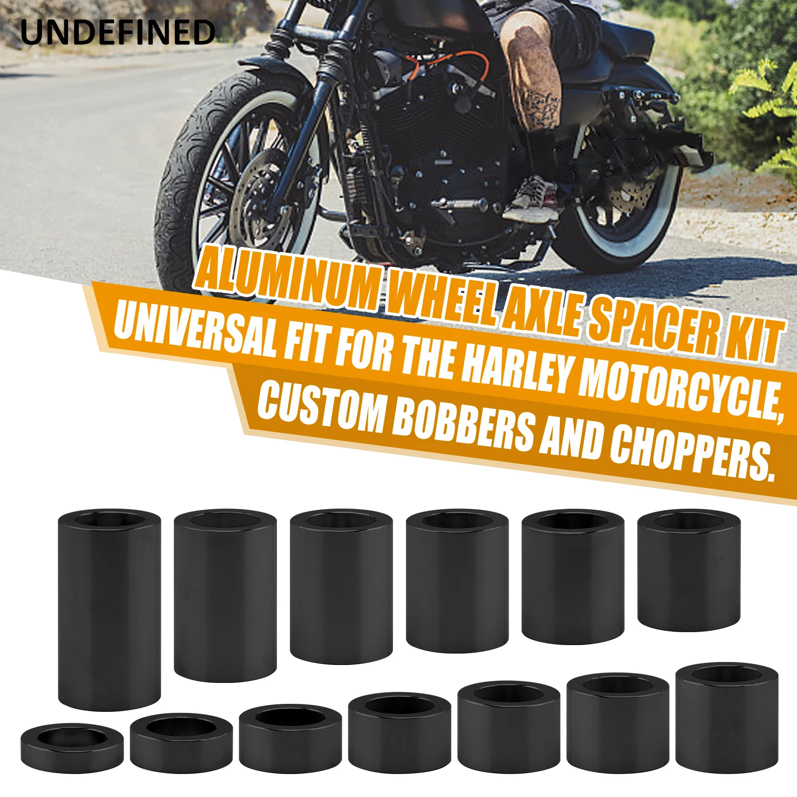 

13PCS Wheel Axle Spacer Kit 28mm 3/4" ID 1-1/8" OD & 32mm 3/4" ID 1-1/4" OD & 38mm 1" ID 1-1/2" OD For Harley Bobbers Choppers