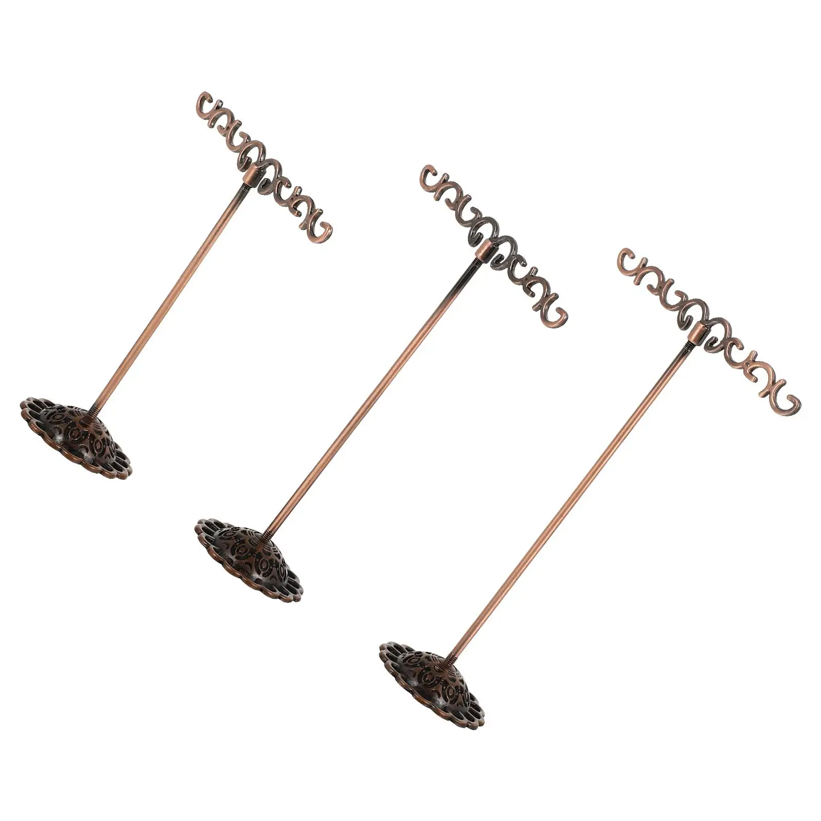 Earring Display St Set 3 Pcs Storage Rack Holder Desktop Fashion Decorative Adornment Iron Shelf Jewelry Showing Rack