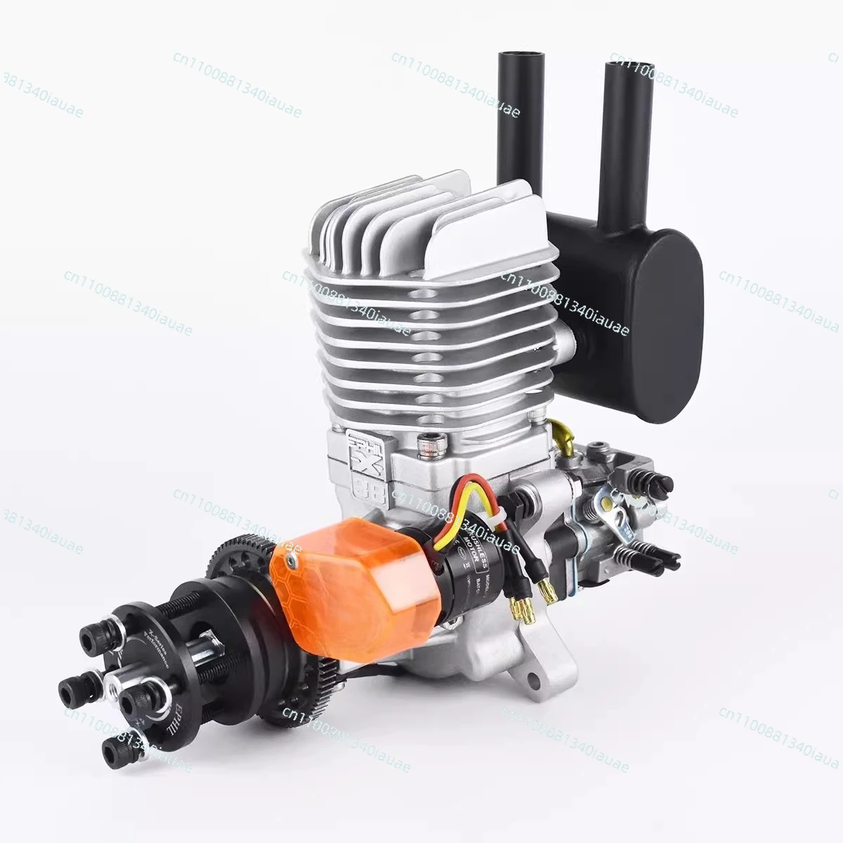 

Двигатель с электрическим запуском, одноцилиндровый, двухтактный, с задним фиксированным крылом.