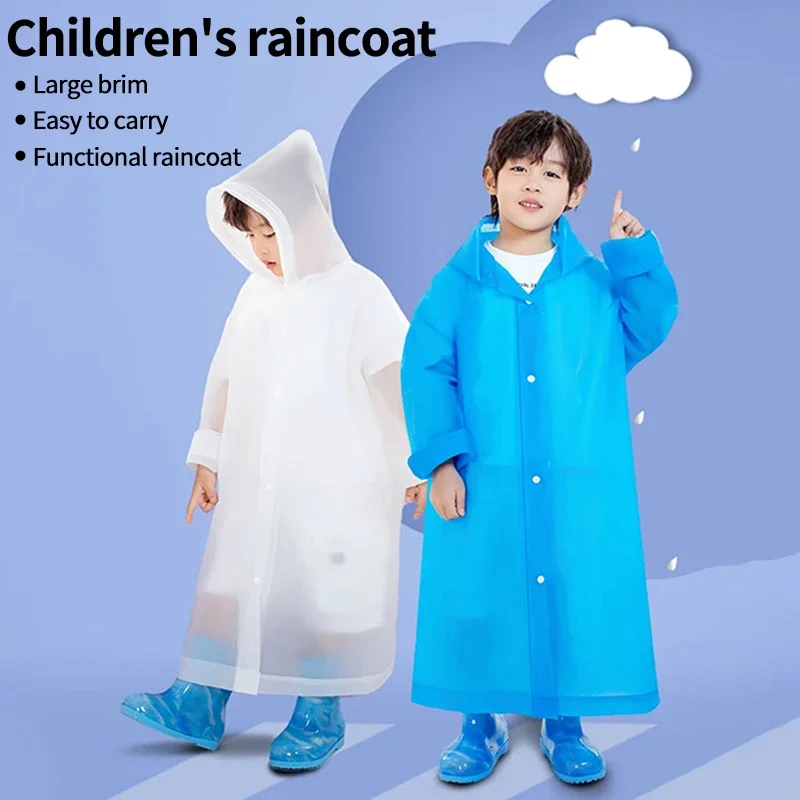 

Waterproof Raincoat Children's Raincoat Non-Disposable Poncho Rain Coat for Kids Outdoor Hiking Raincoat Children Poncho 우비