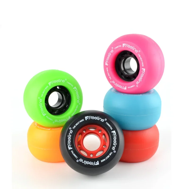 Drift Board Wheels 72mm Longboard Skateboard Road Impact Wheels High Rebound Fancy Action Flat Wheels 78A Skateboard Wheels