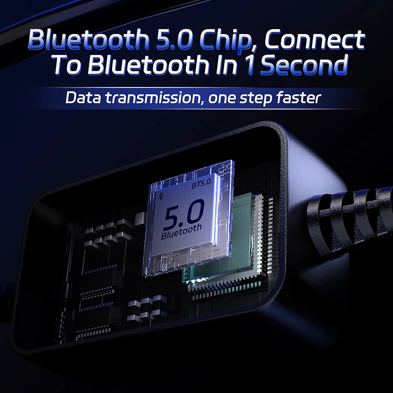 Alat Pemantau Baterai Mobil Bluetooth KONNWEI BK300 2026, Penguji Baterai 6V/12V/24V dengan Aplikasi Seluler untuk Mobil, RV, Motor, Truk & Kapal