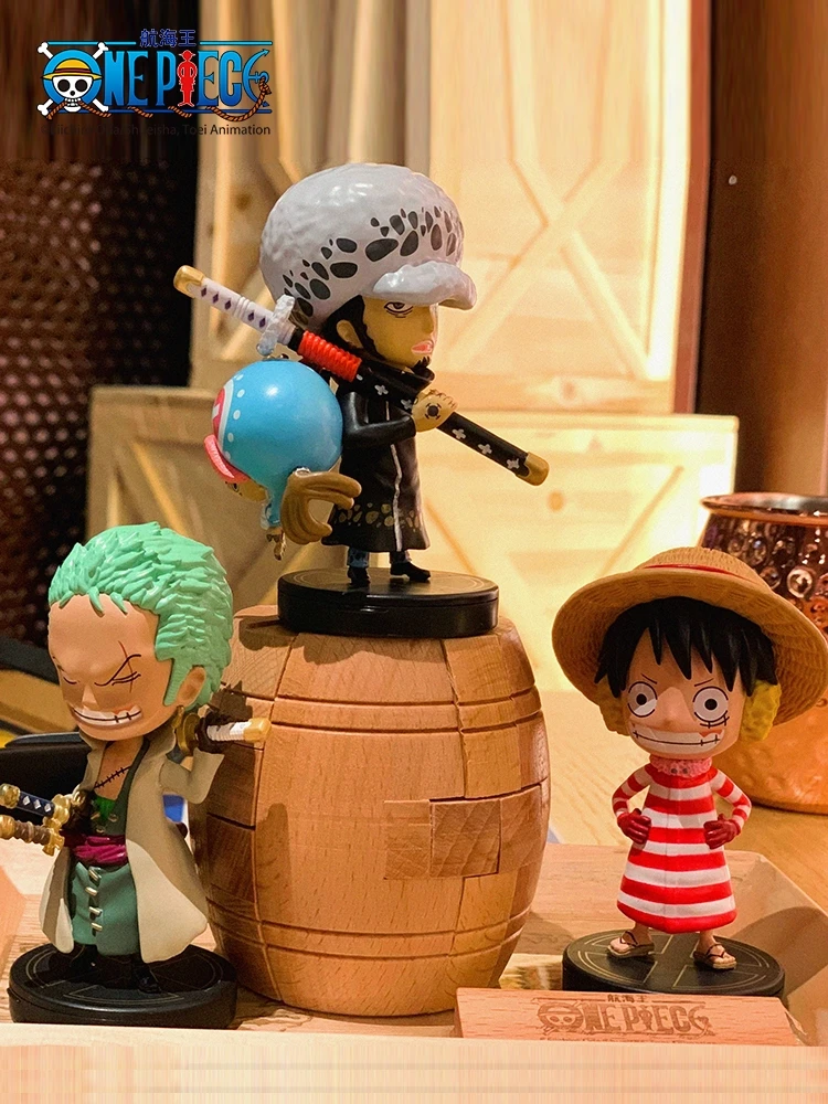 Genuine Onepiece Character Design Seal Luffy Solon Figurine Collection Car Tabletop Display Gift Doll Child Toy Birthday Gift