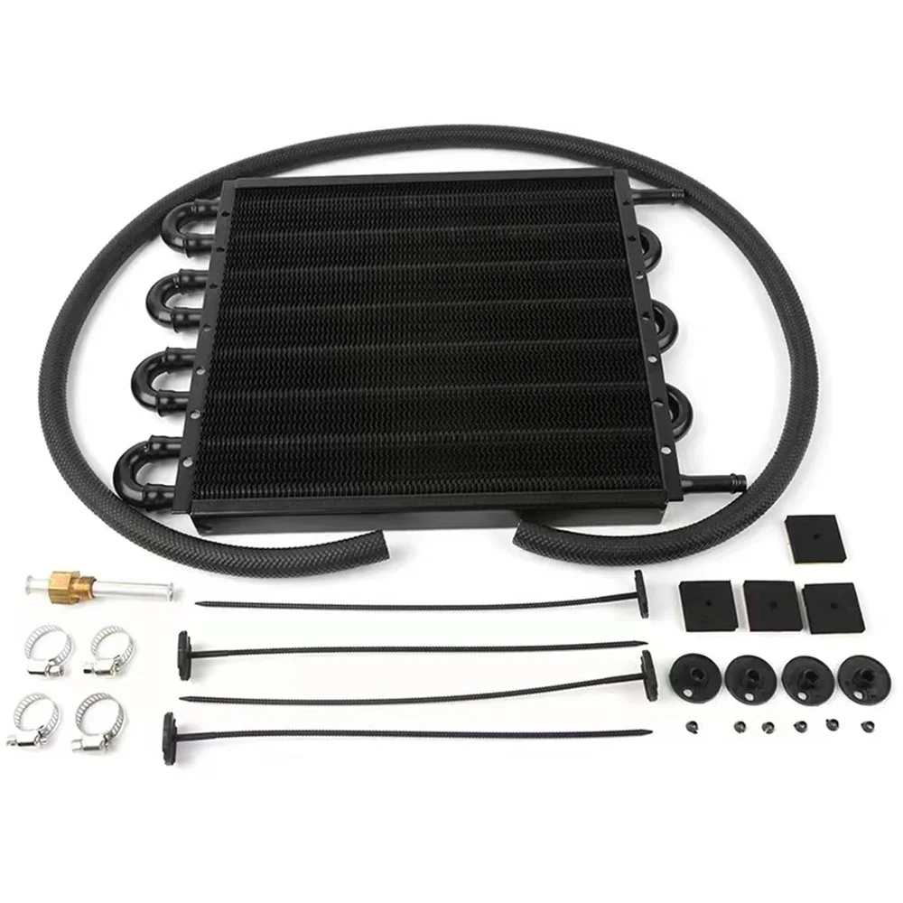 4 Row 6 Row 8 Row Aluminum Universal Oil Cooler Kit Oil Radiator Car Auto Transmission Auto-Manual Radiator Converter