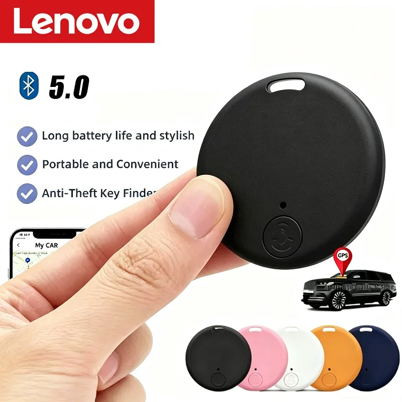 Lenovo Mini GPS Tracker Bluetooth 5.0 Pet Elderly Kids Wallet Tracking Smart Finder Locator Car Locator For IOS Android 2026
