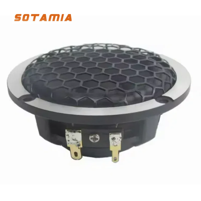 SOTAMIA 1Pcs 3 Inch Full Range Car Speaker 4/8 Ohm 15W Aluminum Basin Holder Wool Paper Cone Hexagonal Mesh Car Midrange Speaker