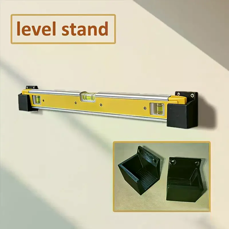 2PCS Spirit Level Wall Mount Holders With Durable Construction And Easy Installation Perfect For Garage Workshop Tool Storage