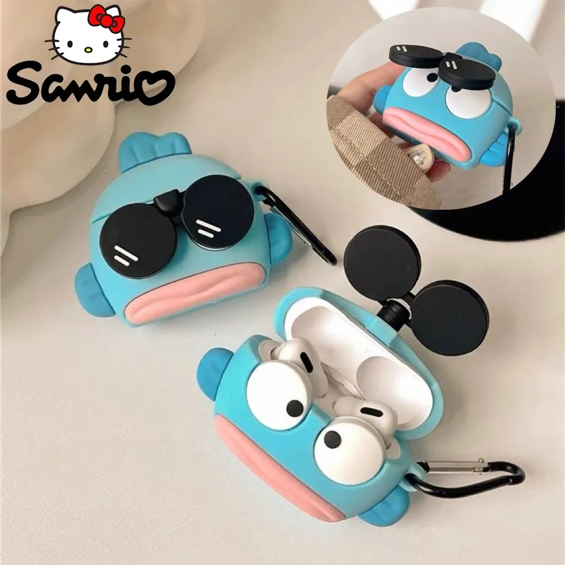 Sanrio Hangyodon AirPods Case for AirPods Pro 3 2 1 Cute Cartoon Women Silicone Kawaii Bluetooth Wirelessly Headset Cover Gift