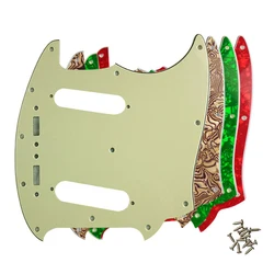 Feiman-Scratch Plate para Fender American Mustang Guitar, Peças de Guitarra, Pickguard, 12 Parafusos, Melhor Qualidade, Pickguard