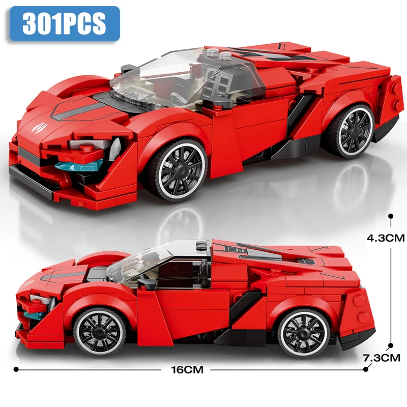 2024 New Speed Champion Sports Car Building Blocks City Technique Car MOC RX7 250GT Racing Vehicle Bricks Toys For Children Gift