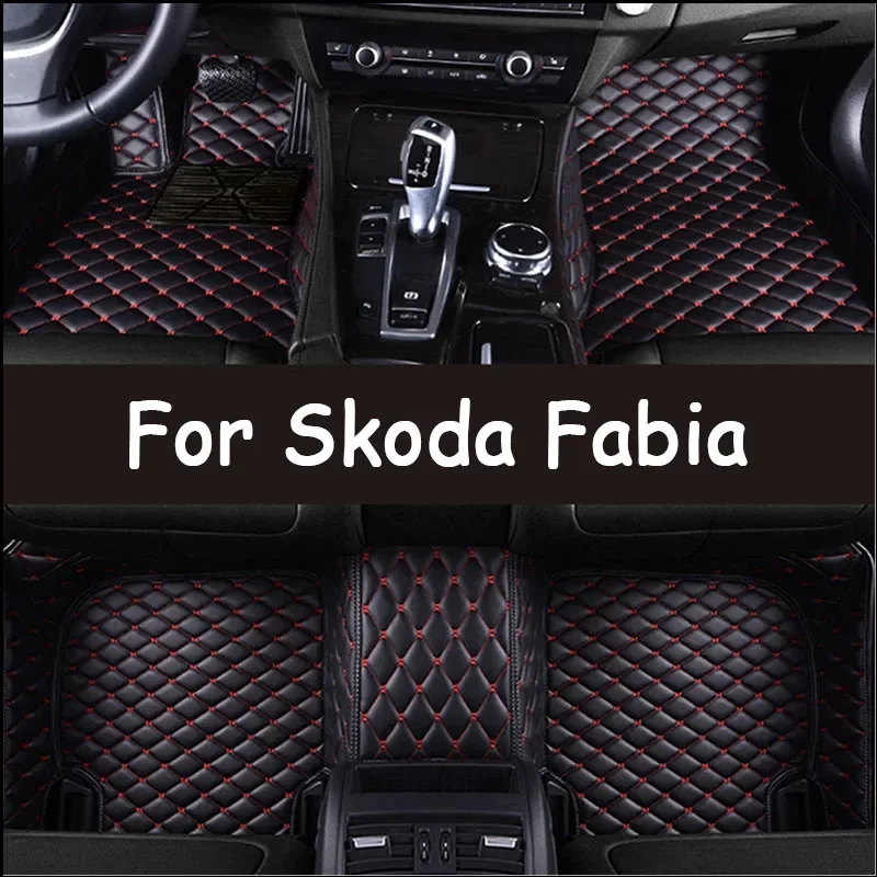 Car Floor Mats For Skoda Fabia 2015 2016 2017 2018 Custom Auto Foot Pads Automobile Carpet Cover Interior Accessories