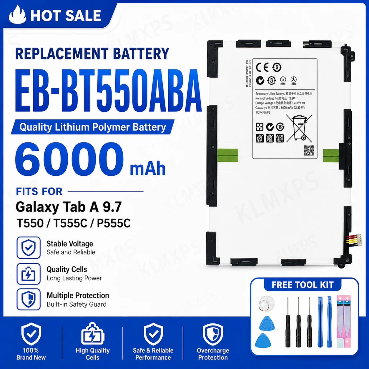 7040mAh HQ-6300SD HQ-6300NA Safe Stable Rechargeable Battery For Samsung Galaxy Tab A8 10.5 SM-X200 SM-X205 2021 Tablet
