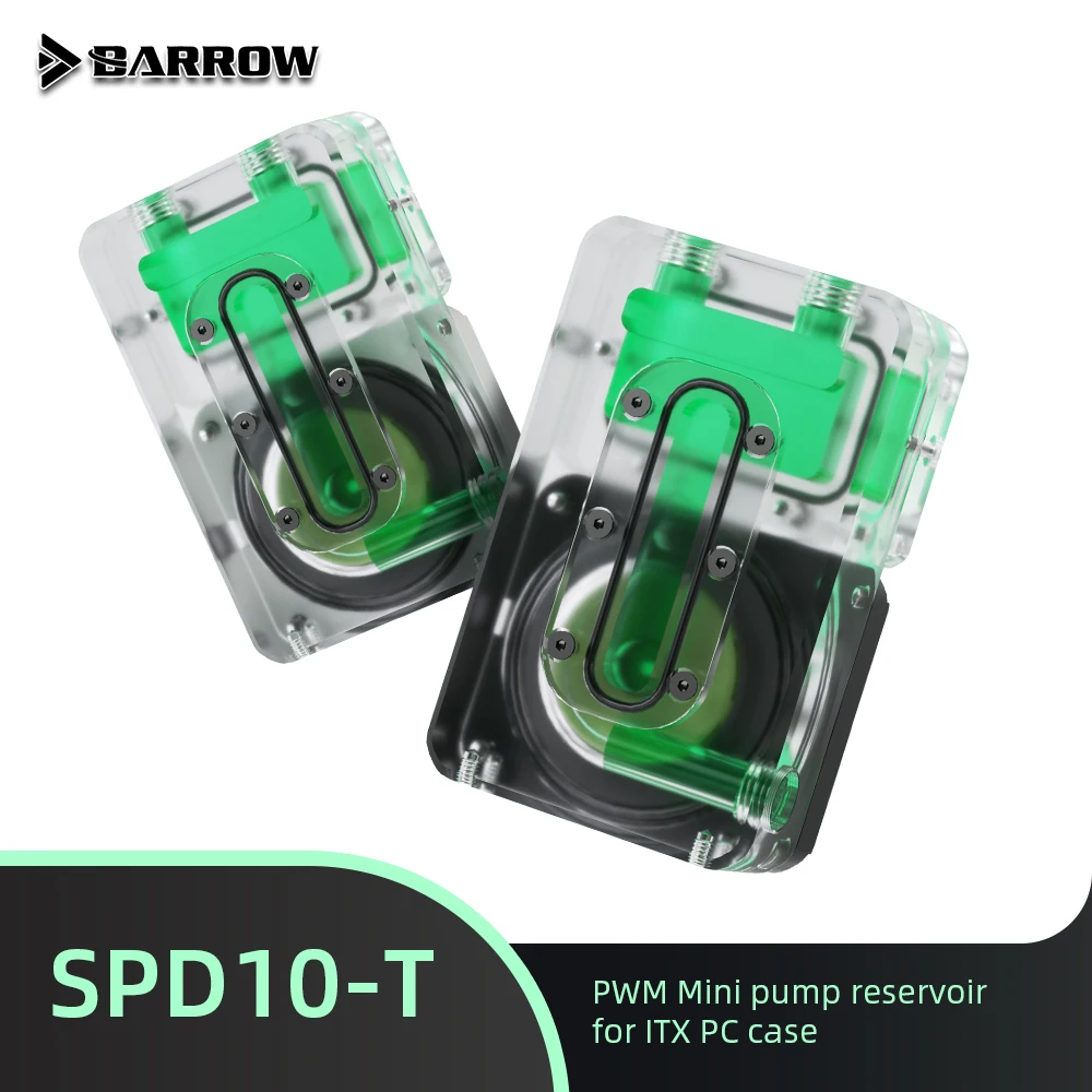 

Barrow PWM Water Pump Reservoir SPD10-T 450 L/H 10W Pump Mini Liquid Tank for ITX PC Chassis Gaming Liquid Cooling System