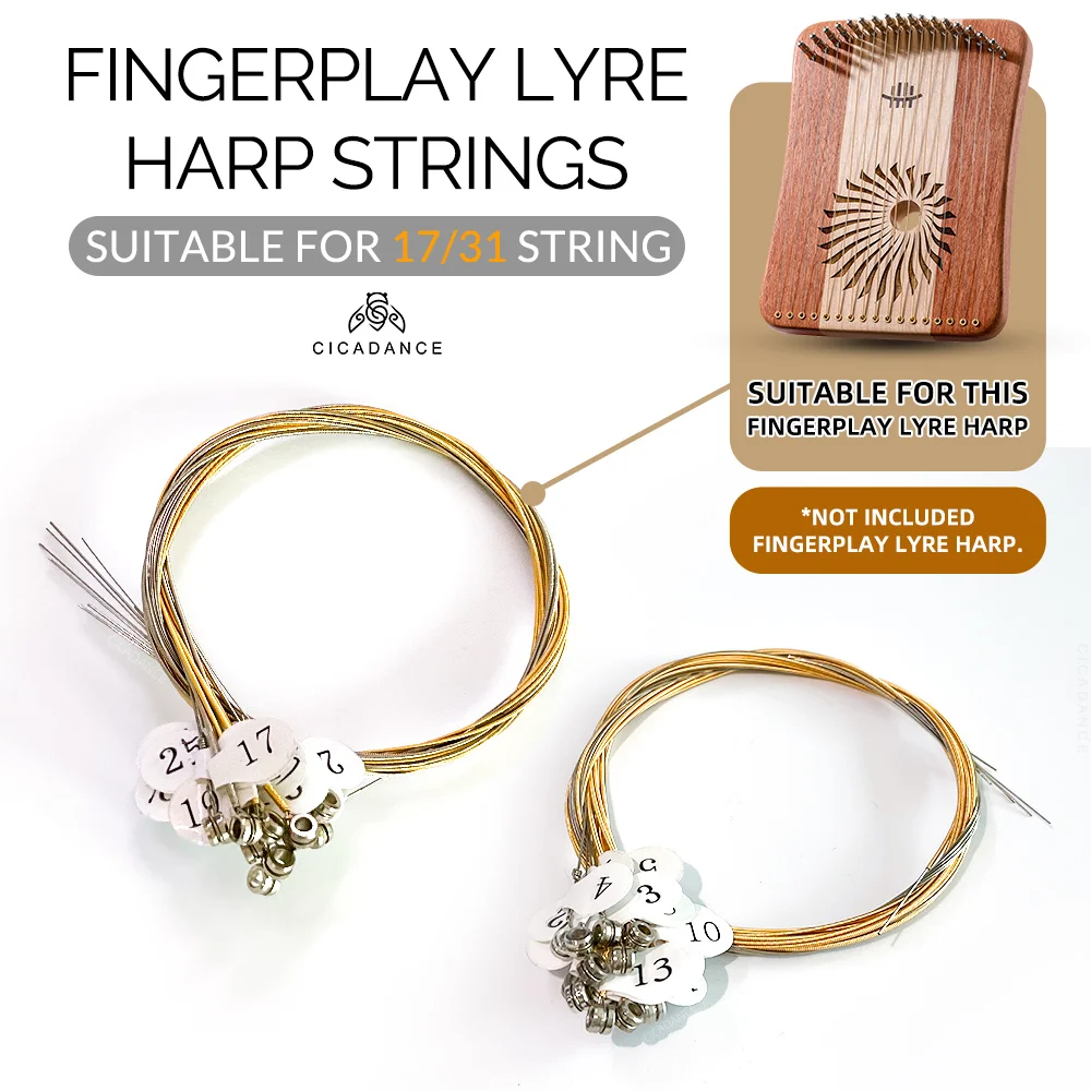 

Replacement Strings Spare Brass Strings Set Suitable For Hluru 17/31 String Fingerplay Lyre Harp Musical Instrument Accessories