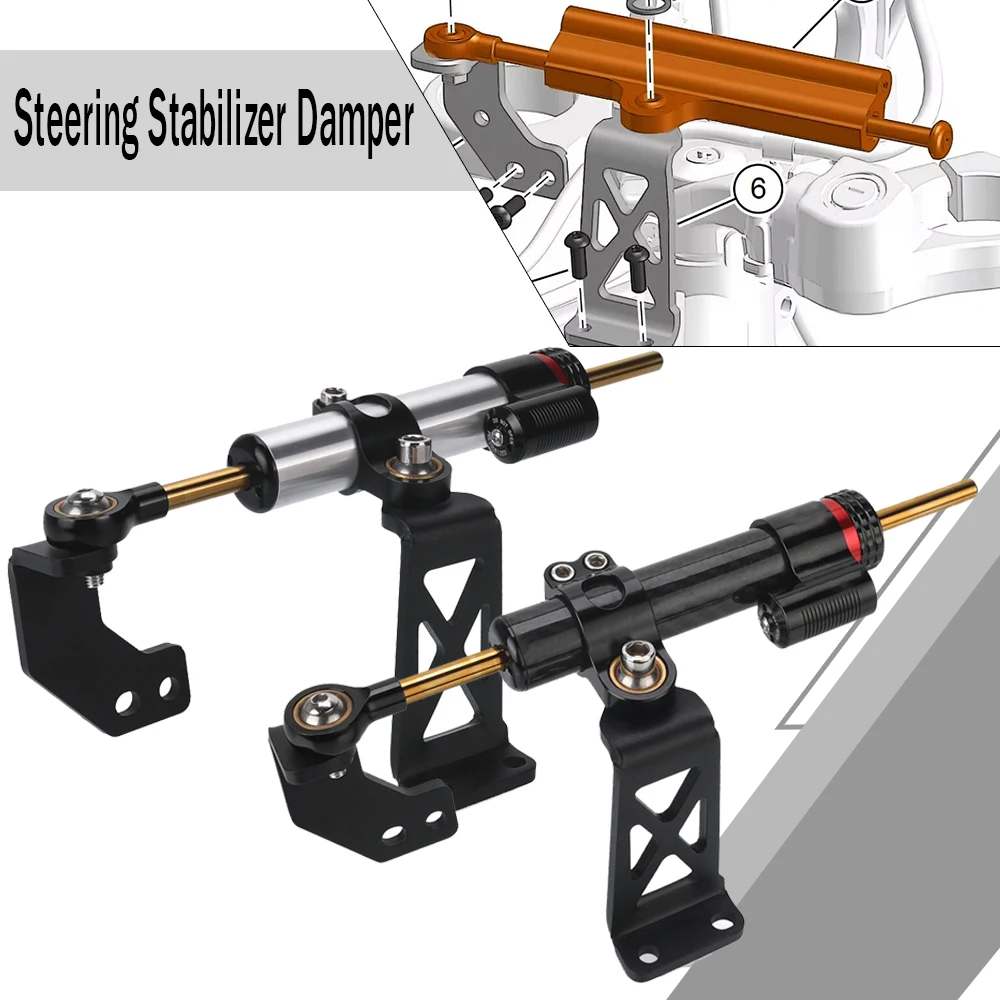 2023 2024 Steering Damper For Pan America PA RA 1250 S 2021 2022 PA1250 Mount Bracket Support Kit Motorcycle Stabilizer RA1250