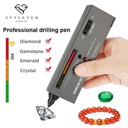 Testeur de Diamant Professionnel de Haute Précision, 2 Pierres Précieuses Moissanite, Sélecteur de Gemmes, Outil d'Observation de Bijoux, Indicateur LED, Stylo de Test