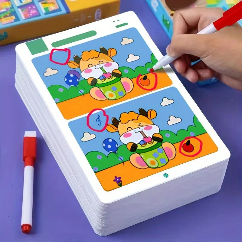 Concentration Training Cards: Engaging Puzzle Game for Cognitive Development - 64 Large Cards with Progressive Difficulty Levels