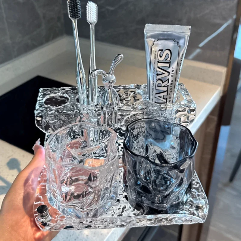 

Light Luxury Couple Cup Suit Teeth Brushing Cup Household High-End Tooth Mug Wash Toothbrush Cup Toothbrush Rack