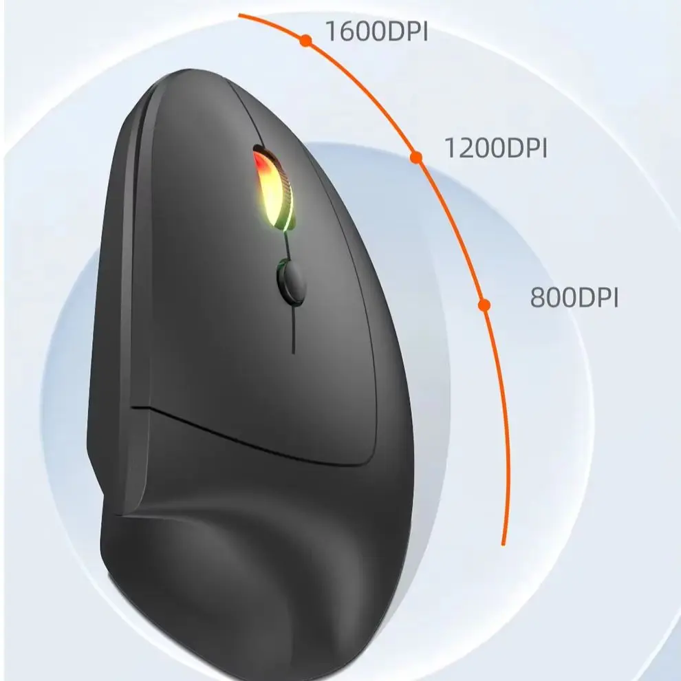 2.4G Wireless Bluetooth Ergonomic Design Vertical Optical Mouse Rechargeable/Battery Office Stylish Slient Mouse For PC Computer