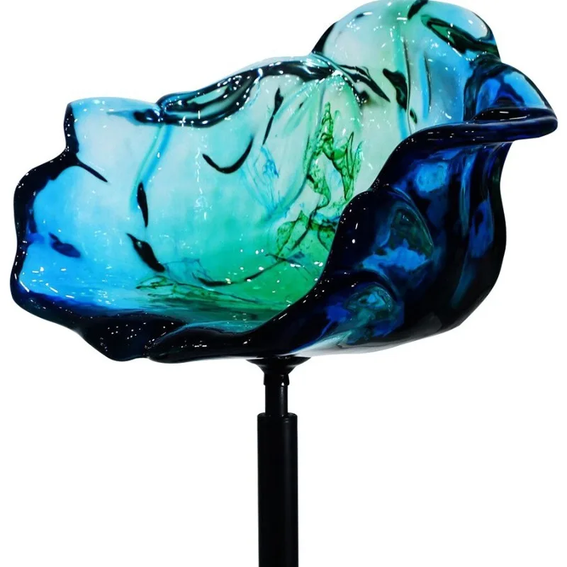 Creative leisure chair Creative transparent acrylic stool Glass resin handicraft Seat art Furniture ornament