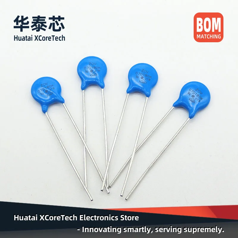 30PCS (Diameter:7MM) Varistor Resistor 07D680K 68V 07D820K 82V 07D101K 100V 07D151K 150V 07D181K 180V 07D201K 200V 07D221K 220V