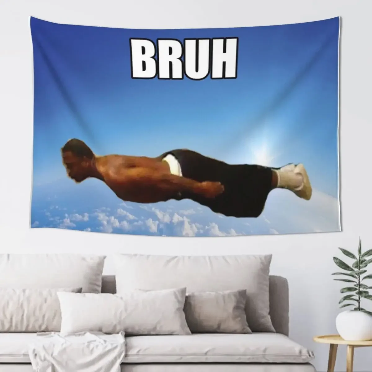 Bruh Dude Tapestry Wall Hanging House Decoration Korean Room Decor Home Decor Accessories Tapestry