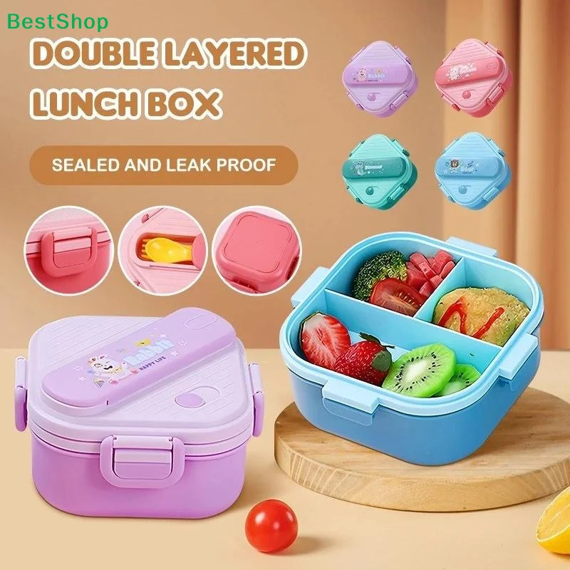 〔Q〕Cute Cartoon Kids Bento Lun - Q Kids Outdoor 评论和价格