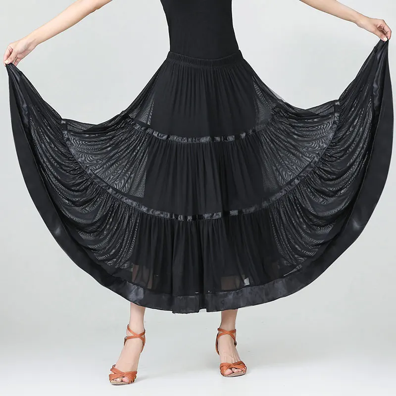 Spanish Modern Dance Skirt Women Performance Dance Wear Competition Skirts Large Swing Skirt Flamenco Costumes High Quality