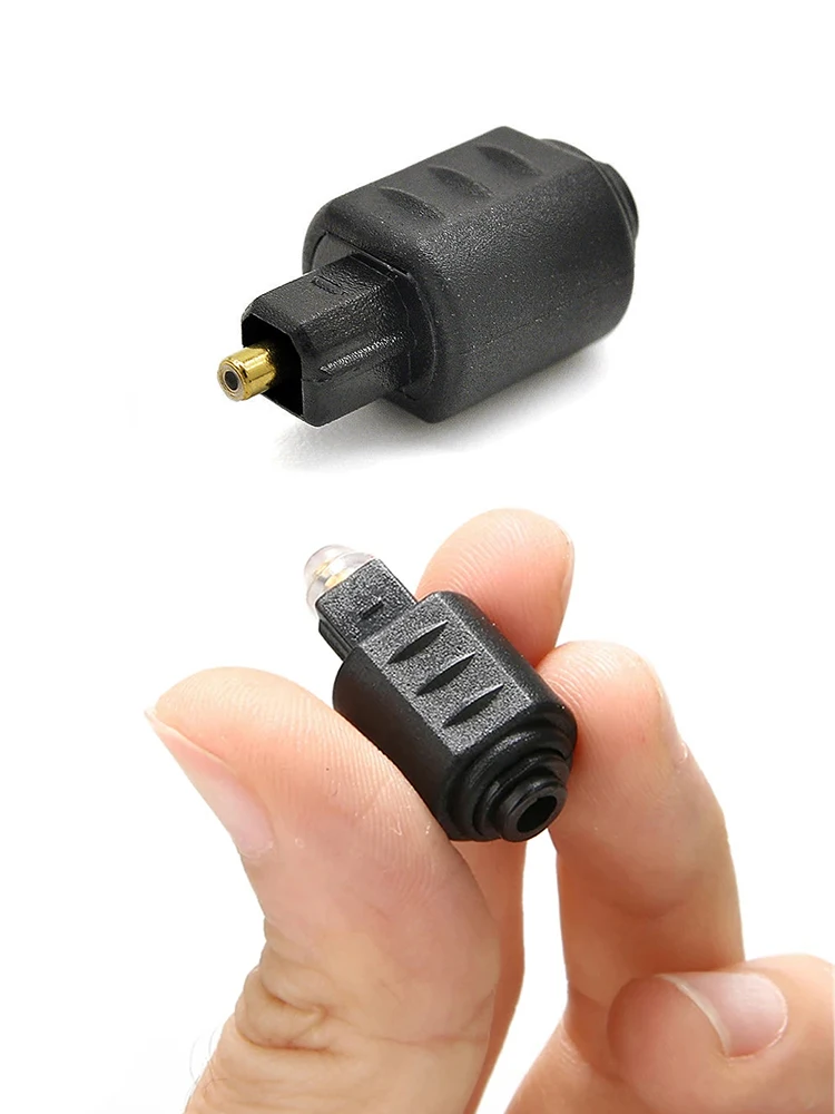 Adaptateur de fibre optique Toslink mâle vers Mini 3.5mm Toslink femelle, adaptateur Audio stéréo DTS, connecteur de musique numérique Hi-Fi, 1/2/5 pièces