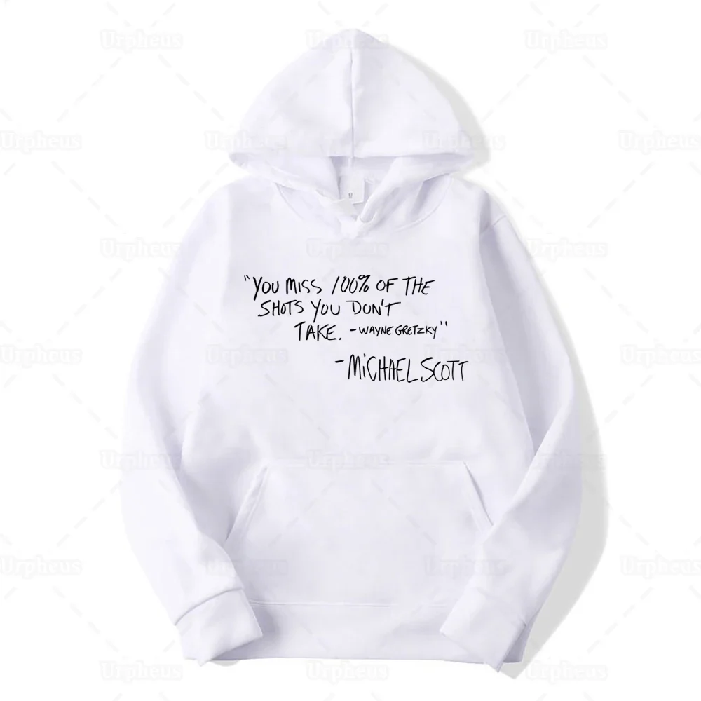 The Office Tv Show Hoodie Michael Scott You Miss 100% of The Shots You Don\'t Take Hoodie Sweatershirt The Office Quote