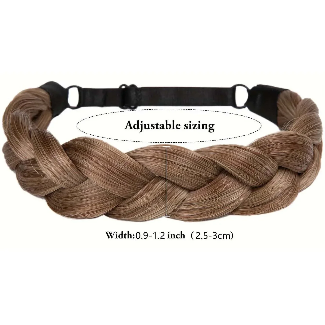 Perruque synthétique tressée torsadée pour femmes, bandes de cheveux, tresses à la mode, accessoires pour cheveux, bandeau naturel bohème, extensible pour fête