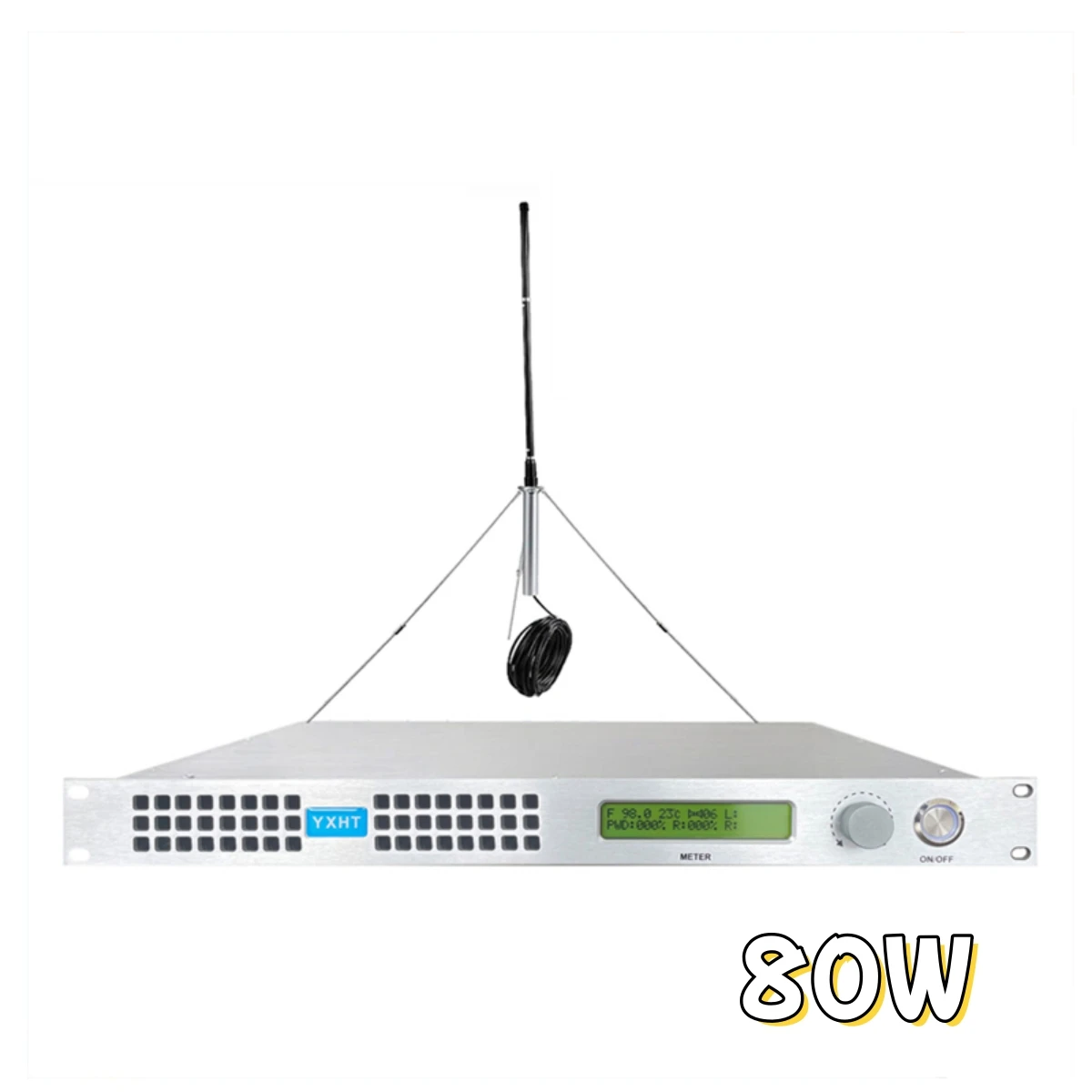 

80W FM Transmitter + antenna + cable for Radio station 87.5-108MHz Broadcast with Power Amplifier Fcc Certified