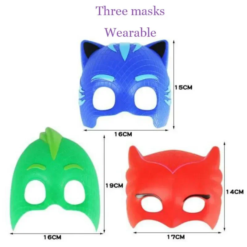 Pj Masks Boys Birthday Party Cosplay Costume Props Cute Catboy Owlette Gekko PVC Model Figures Anime Outdoor Toys Children Gifts