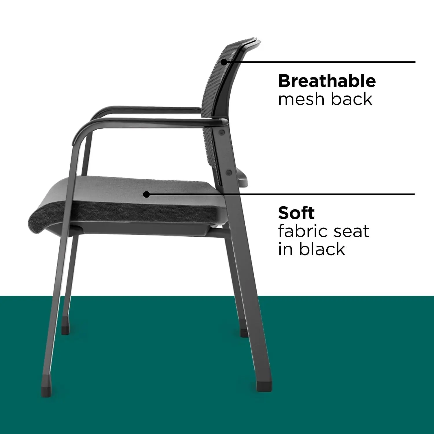 Workplace Guest & Reception Chair Mesh Stackable Black, Customized