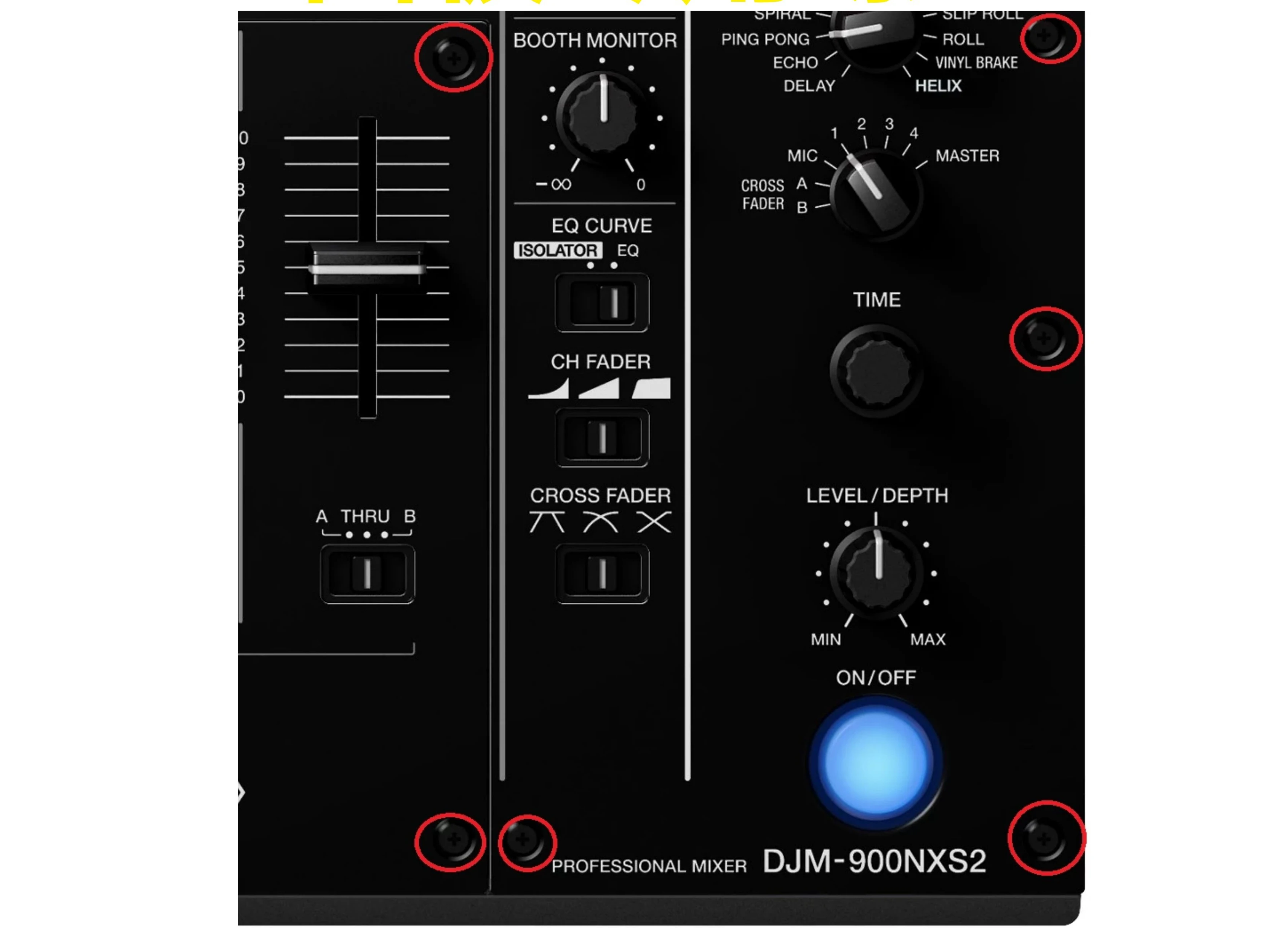 

Suitable for PioneerDJM900NXS2 mixer panel black screws