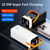 Power Bank 20000/50000mAh Portable USB C PD 22.5W Fast Charger Powerbank for iPhone Samsung Huawei Xiaomi External Spare Battery