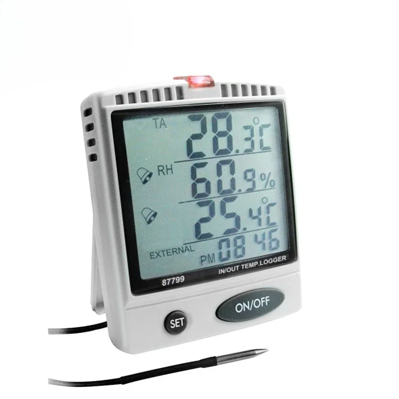Tester AZ87799 Dual Temperature/Humidity SD Card Recorder External Probe Temperature