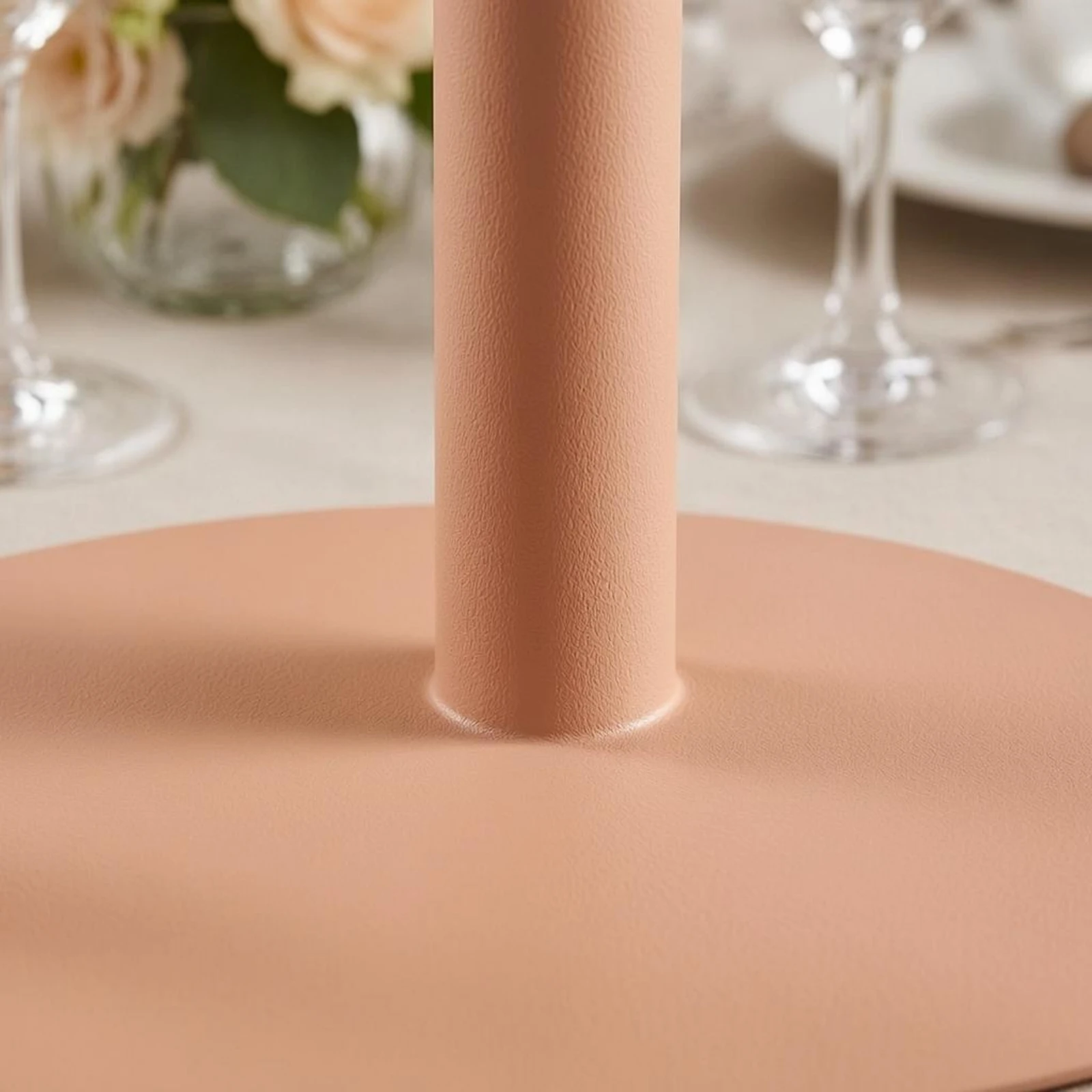 Oval Base Flower Holder Easy to Clean Stainless Steel Flower Rack Three Tube Stem Stand Painted Finish Home Decor