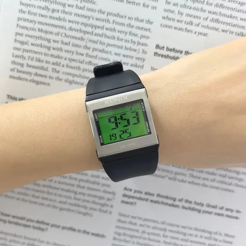 XONIX Waterproof Alarm Digital Luminous Student Junior High School Girl New Korean Simple Children's Electronic Watch
