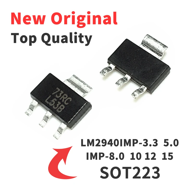 1 Piece LM2940IMP-12 LM2940IMP-10 LM2940IMP-8.0 LM2940IMP-5.0 LM2940IMP-3.3 LM2940IMP-15 SOT223 Chip IC New Original